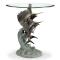 Marlin and Sailfish End Table with Glass Top
