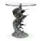 Marlin and Sailfish End Table with Glass Top