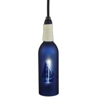 3" W Coastal Collection Sailboat Wine Bottle Mini Pendant