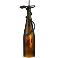 5" W Personalized Thirsty Owl Wine Bottle Mini Pendant