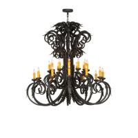 50" W Serratina 24 Lt Chandelier