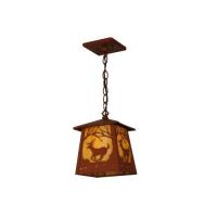 7.5" Sq Deer At Dawn Mini Pendant