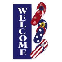 Flip Flop Patriotic Garden Flag