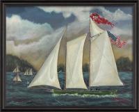 Sunday Run On Mount Hope Bay Framed Art