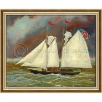 The American Dream Framed Ship Art