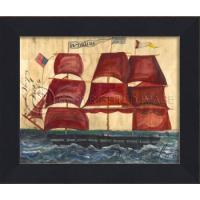 Red Sails Framed Ship Art