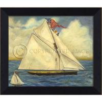 Mi Sailboats Framed Ship Art