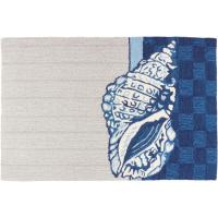 Conch Shell On Checks Rug
