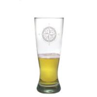 Compass Etched Grand Pilsner Glass Set