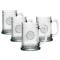 Compass Etched Tankard Beer Mug Set