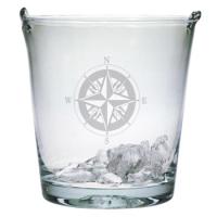Compass Etched Ice Bucket