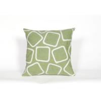 Liora Manne Visions I Squares Indoor/Outdoor Pillow - Green, 20" Square