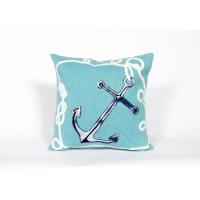 Liora Manne Visions Ii Marina Indoor/Outdoor Pillow - Blue, 20" Square