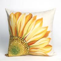 Liora Manne Visions Iii Sunflower Indoor/Outdoor Pillow - Yellow, 20" Square