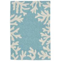 Liora Manne Capri Coral Bdr Indoor/Outdoor Rug - Blue, 20" By 30"
