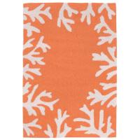 Liora Manne Capri Coral Bdr Indoor/Outdoor Rug - Orange, 20" By 30"