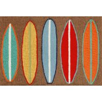 Liora Manne Frontporch Surfboards Indoor/Outdoor Rug - Brown, 20" By 30"