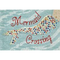 Liora Manne Frontporch Mermaid Crossing Indoor/Outdoor Rug - Blue, 20" By 30"