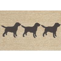 Liora Manne Frontporch Doggies Indoor/Outdoor Rug - Natural, 20" By 30"