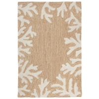 Liora Manne Capri Coral Bdr Indoor/Outdoor Rug - Natural, 24" By 36"