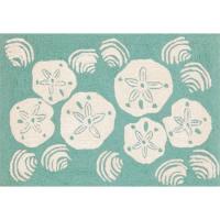 Liora Manne Frontporch Shell Toss Indoor/Outdoor Rug - Blue, 24" By 36"