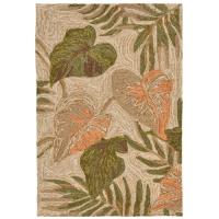 Liora Manne Ravella Tropical Leaf Indoor/Outdoor Rug - Natural, 24" By 36"