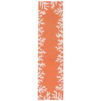 Liora Manne Capri Coral Bdr Indoor/Outdoor Rug - Orange, 24" By 8'