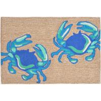 Liora Manne Frontporch Crabs Indoor/Outdoor Rug - Blue, 30" By 48"