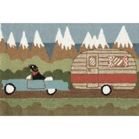 Liora Manne Frontporch Camping Dog Indoor/Outdoor Rug - Green, 30" By 48"