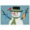 Liora Manne Frontporch Snowman And Friends Indoor/Outdoor Rug - Blue, 30" By 48"