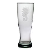 Seahorse Etched Grand Pilsner Glass Set