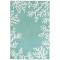 Liora Manne Capri Coral Bdr Indoor/Outdoor Rug - Blue, 42" By 66"