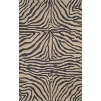 Liora Manne Ravella Zebra Indoor/Outdoor Rug - Black, 42" By 66"