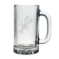 Lobster Etched Sports Beer Mug Set