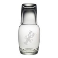 Lobster Etched Bedside Carafe And Glass Set