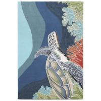 Liora Manne Ravella Akumal Indoor/Outdoor Rug - Blue, 7'6" By 9'6"