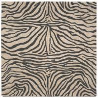 Liora Manne Ravella Zebra Indoor/Outdoor Rug - Black, 8' By 8'