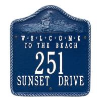 Personalized Welcome To The Beach Plaque, Blue / White