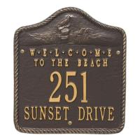 Personalized Welcome To The Beach Plaque, Bronze / Gold
