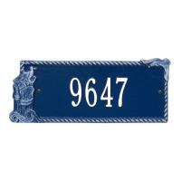 Personalized Seagull Rectangle Plaque, Blue / White