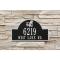 Personalized Adirondack Arch Plaque, Black / White