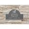 Personalized Adirondack Arch Plaque, Pewter Silver