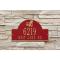 Personalized Adirondack Arch Plaque, Red / Gold