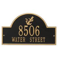 Personalized Anchor Arch Plaque, Black / Gold