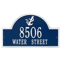 Personalized Anchor Arch Plaque, Blue / White