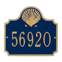 Personalized Conch Plaque, Blue / Gold