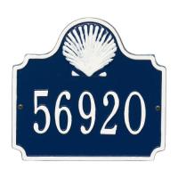 Personalized Conch Plaque, Blue / White