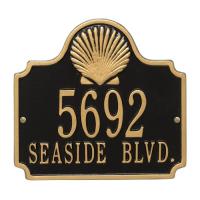 Personalized Conch Plaque, Black / Gold