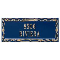 Personalized Sailor'S Knot Plaque, Blue / Gold