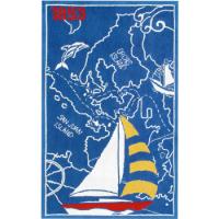 Sailboat And Map-1853  Rug
